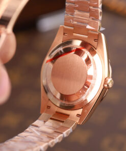 Đồng hồ Rolex Day-Date Rep 11 bọc vàng 18K đính ruby tổng hợp + kim cương moissanite GMF 40mm (2)