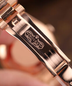 Đồng hồ Rolex Day-Date Rep 11 bọc vàng 18K đính ruby tổng hợp + kim cương moissanite GMF 40mm (2)