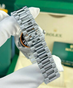 Đồng hồ Rolex Day-Date Replica 11 mặt đen cọc số đá nặng 186 gram nhà máy QF 40mm (2)