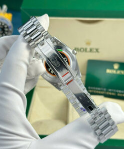 Đồng hồ Rolex Day-Date Replica 11 mặt đen cọc số đá nặng 186 gram nhà máy QF 40mm (2)