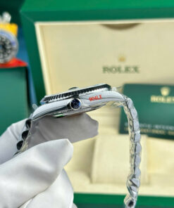 Đồng hồ Rolex Day-Date Replica 11 mặt đen cọc số đá nặng 186 gram nhà máy QF 40mm (2)