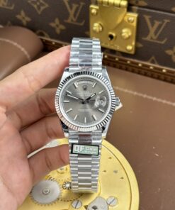 Đồng hồ Rolex Day-Date Replica cao cấp mặt xám nặng 186 grams nhà máy QF 40mm (14)