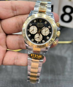 Đồng hồ Rolex Daytona 126503 Replica 11 mặt đen dây đeo oyster nhà máy QF 40mm (2)