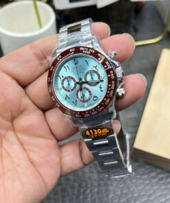 Đồng hồ Rolex Daytona Rep 11 mặt xanh băng cọc số chữ Ả Rập nhà máy QF 40mm (2)