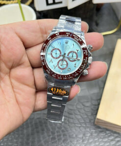 Đồng hồ Rolex Daytona Rep 11 mặt xanh băng cọc số chữ Ả Rập nhà máy QF 40mm (2)