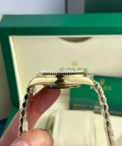 Đồng hồ Rolex Rep 11 Day-Date nam mặt xanh lá cây ombre nặng 186 gram xưởng QF 40mm (2)