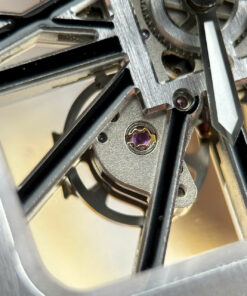 Đồng hồ nam Cartier Santos Rep 11 mặt lộ cơ viền đen nhà máy MLF 39 (2)