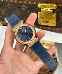 Đồng hồ nam Hublot Rep 11 Classic Fusion King Gold mặt xanh dương máy cơ Thụy Sỹ xưởng JJZ 42mm (2)