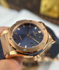 Đồng hồ nam Hublot Rep 11 Classic Fusion King Gold mặt xanh dương máy cơ Thụy Sỹ xưởng JJZ 42mm (2)
