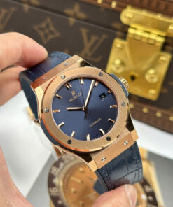 Đồng hồ nam Hublot Rep 11 Classic Fusion King Gold mặt xanh dương máy cơ Thụy Sỹ xưởng JJZ 42mm (2)