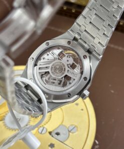 Đồng hồ nam Rep 11 Audemars Piguet Royal Oak Sellfwinding Flying Tourbillon 26530TI mặt xám dây kim loại 41mm (2)