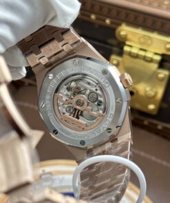 Đồng Hồ Audemars Piguet Rep 11 Royal Oak Perpetual Calendar 26574OR mặt xanh dương vỏ mạ vàng hồng 41mm (2)