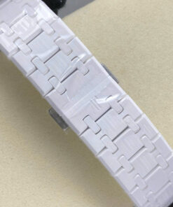 Đồng hồ Audemars Piguet 15500 Sunflower Replica 11 vỏ gốm trắng họa tiết bông hoa cười xưởng APS 41mm (2)