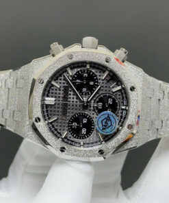 Đồng hồ Audemars Piguet Rep 11 Royal Oak Chronograph Frosted Gold 26240 mặt xám xưởng APS 41mm (2)