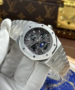 Đồng hồ Audemars Piguet Rep 11 Royal Oak Perpetual Calendar 26574ST mặt xám dây kim loại 41mm (2)