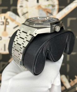 Đồng hồ Audemars Piguet Rep 11 Royal Oak Selfwinding Flying Tourbillon 26730TI mặt xanh phun cát 41mm (8)