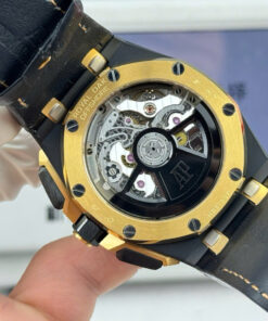 Đồng hồ Audemars Piguet Replica 11 Royal Oak Offshore Chronograph 26420CE vỏ gốm đen dây da nhà máy LS 43mm (2)