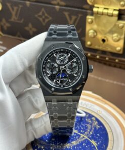 Đồng hồ Audemars Piguet Replica 11 Royal Oak Perpetual Calendar 26579CE màu đen vỏ mạ DLC 41mm (4)