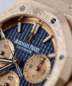 Đồng hồ Audemars Piguet Royal Oak Chronograph Frosted Gold 26240 Rep 11 mặt xanh dương nhà máy APS 41mm (1)