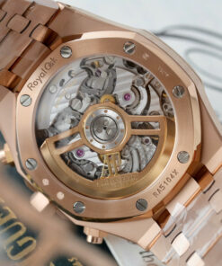 Đồng hồ Audemars Piguet Royal Oak Chronograph Frosted Gold 26240 Rep 11 mặt xanh dương nhà máy APS 41mm (1)