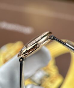 Đồng hồ Cartier Ballon Blanc Rep 11 nữ mạ vàng hồng viền đính đá xưởng AF 30mm (2)