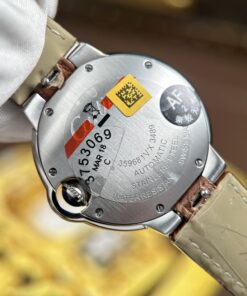 Đồng hồ Cartier Ballon Bleu Replica 11 dây da nâu máy cơ tự động xưởng AF 33mm (2)