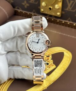 Đồng hồ Cartier Ballon Bleu WGBB0054 Fake 11 mạ vàng hồng máy pin xưởng AF 33mm (3)