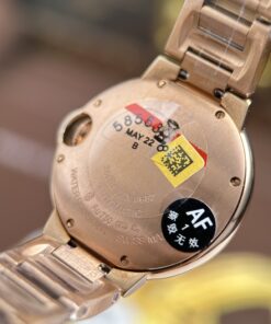 Đồng hồ Cartier Ballon Bleu WGBB0054 Fake 11 mạ vàng hồng máy pin xưởng AF 33mm (3)