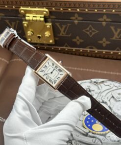 Đồng hồ Cartier Tank Louis Rep 1 1 mặt trắng mạ vàng hồng máy cơ tự động 27.8×38 (1)