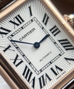 Đồng hồ Cartier Tank Louis Rep 1 1 mặt trắng mạ vàng hồng máy cơ tự động 27.8×38 (1)
