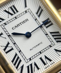 Đồng hồ Cartier Tank Louis Replica 11 mặt trắng dây da màu xám 27.8×38 (2)