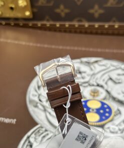 Đồng hồ Cartier Tank Louis Replica 11 mặt trắng vỏ mạ vàng hồng dây da 27.8×38 (2)