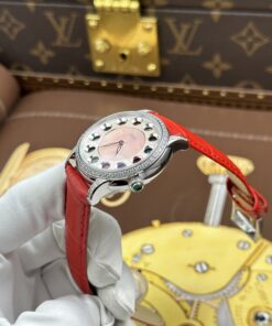 Đồng hồ Fendi Crazy Carats Replica 11 mặt khảm xà cừ hồng viền đính đá 36mm (2)