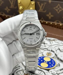 Đồng hồ IWC Ingenieur Rep cao cấp mặt xám nhạt dây kim loại xưởng GH 40mm (2)