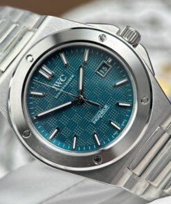 Đồng hồ IWC Ingenieur Replica 11 mặt xanh lam dây kim loại xưởng GH 40mm (2)