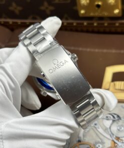 Đồng hồ Omega Replica 11 Seamaster Planet Ocean 600M mặt đen dây kim loại xưởng VS 39 (2)