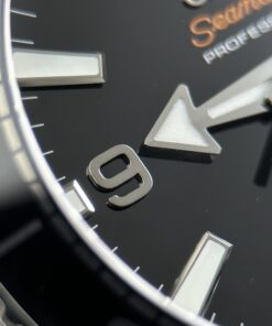 Đồng hồ Omega Replica 11 Seamaster Planet Ocean 600M mặt đen dây kim loại xưởng VS 39 (2)