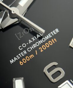 Đồng hồ Omega Replica 11 Seamaster Planet Ocean 600M mặt đen dây kim loại xưởng VS 39 (2)