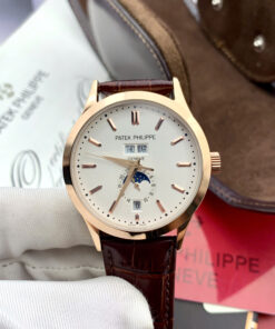 Đồng hồ Patek Philippe 5396R King gold dây da nâu máy nhật giá rẻ 40mm