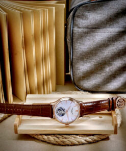 Đồng hồ Patek Philippe Genève nam vàng gold lộ cơ Tourbillon fake cao cấp 43mm