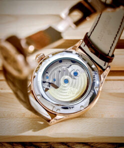 Đồng hồ Patek Philippe Genève nam vàng gold lộ cơ Tourbillon fake cao cấp 43mm