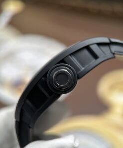 Đồng hồ Richard Mille RM055 Rep cao cấp vỏ gốm đen dây cao su xưởng ZF 49.9×42 (2)