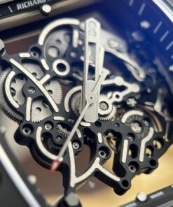 Đồng hồ Richard Mille RM055 Rep cao cấp vỏ gốm đen dây cao su xưởng ZF 49.9×42 (2)