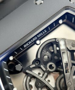 Đồng hồ Richard Mille RM055 Rep cao cấp vỏ gốm đen dây cao su xưởng ZF 49.9×42 (2)