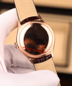 Đồng hồ Rolex Cellini Dual Time 50525 chế tác mặt trắng vỏ phủ vàng thật 18K 39mm (1)