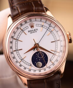 Đồng hồ Rolex Cellini Moonphase Replica 11 bọc vàng thật 18K nhà máy KZ 39mm (1)