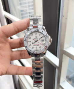 Đồng hồ Rolex Yacht Master nam dây kim loại máy cơ nhật giá rẻ fake 11 40mm