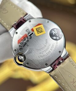 Đồng hồ nữ Cartier Ballon Bleu Rep 11 máy cơ tự động dây da xưởng AF 33mm (2)