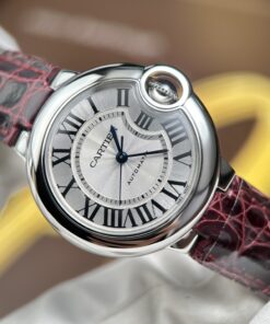 Đồng hồ nữ Cartier Ballon Bleu Rep 11 máy cơ tự động dây da xưởng AF 33mm (2)