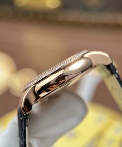 Đồng hồ nữ Fendi Crazy Carats Rep 1 1 mạ vàng hồng mặt khảm xà cừ trắng 36mm (2)